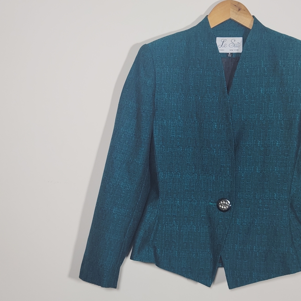 🔥SOLD🔥 Vintage Le Suit Blazer Jacket - Picture 3 of 12